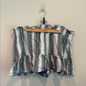 Vanilla Star Blue Ruffled Shorts